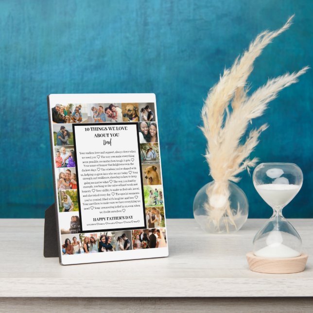 Dad appreciation | Fathers Day 22 Photo Collage Plaque (Side)