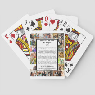 Dad appreciation Fathers Day 22 Photo Collage Poker Cards