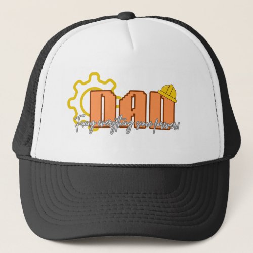 Dad Appreciation Quote Orange Yellow Gold Design Trucker Hat