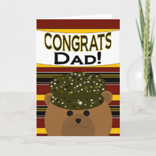 Dad - Army Soldier Congrats! Card