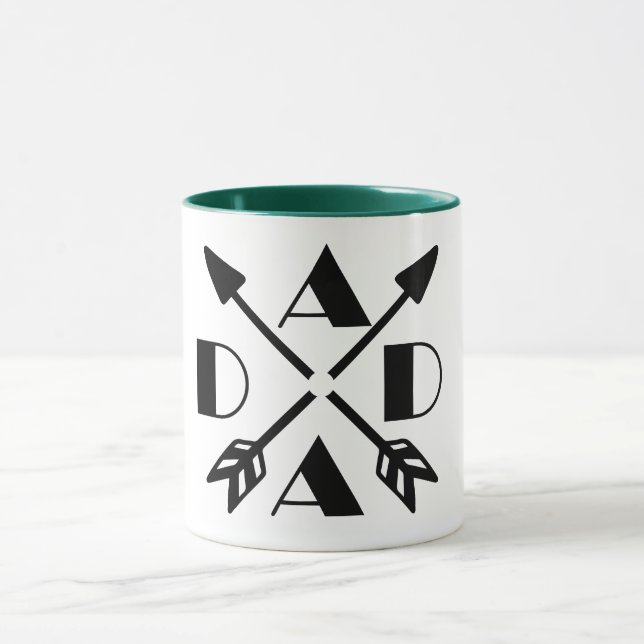Dad Arrow Mug, Personalized Gift Custom Coffee  Mug (Center)