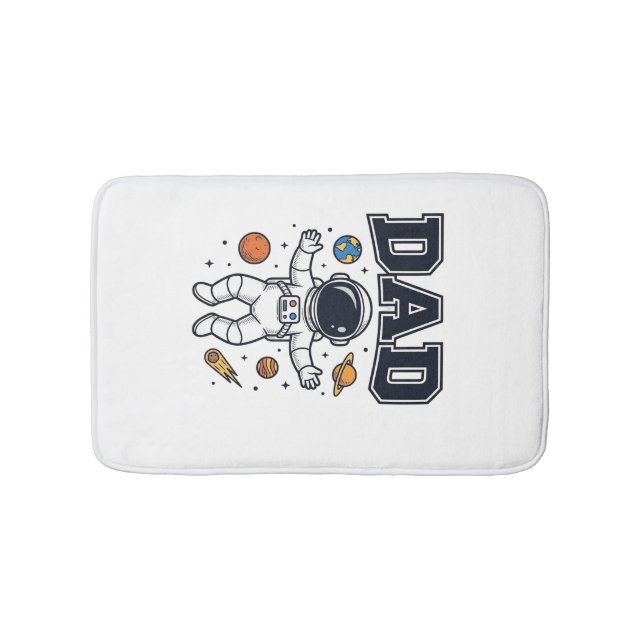 Dad Astronaut Space Vector Shirt Design_1 Bath Mat (Front)
