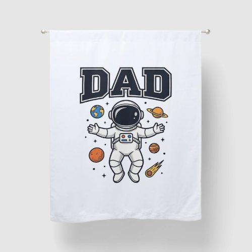 Dad Astronaut Space Vector Shirt Design_1 Blackout Curtains
