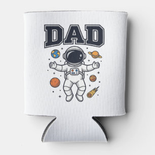 Dad Astronaut Space Vector Shirt Design_1 Can Cooler