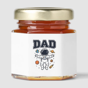 Dad Astronaut Space Vector Shirt Design_1 Honey Jar Favors