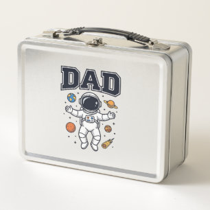 Dad Astronaut Space Vector Shirt Design_1 Metal Lunch Box