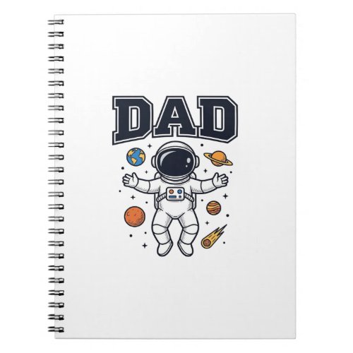 Dad Astronaut Space Vector Shirt Design_1 Notebook