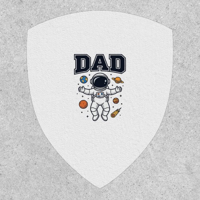 Dad Astronaut Space Vector Shirt Design_1 Patch (Front)