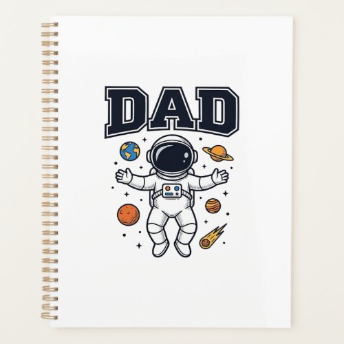 Dad Astronaut Space Vector Shirt Design_1 Planner