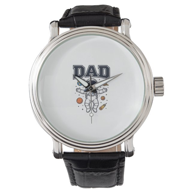 Dad Astronaut Space Vector Shirt Design_1 Watch (Front)