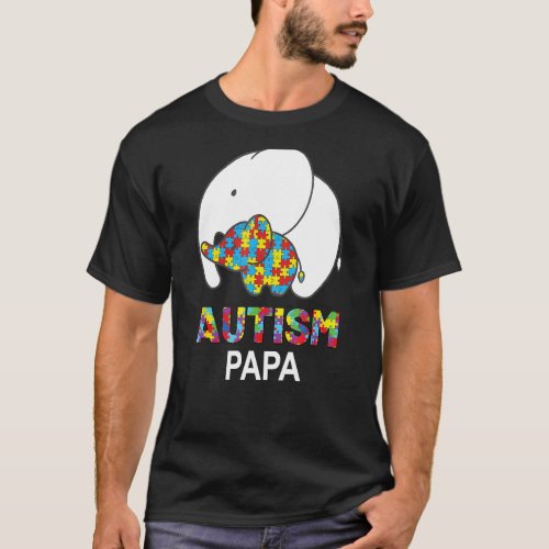 Dad Autism Awareness For Autism Papa On Father's D T-Shirt