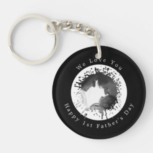 Dad & Baby - 1st Father's Day Keepsake Keychain