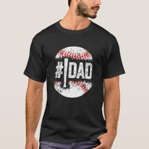 Dad Baseball Number One Daddy Baseball Father' T-Shirt