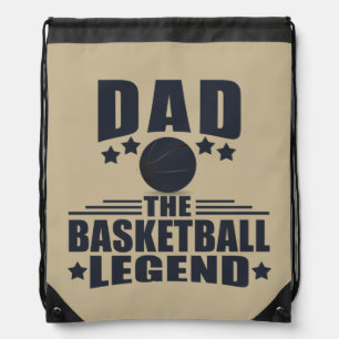Dad basketball legend  drawstring bag