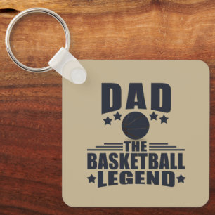 Dad basketball legend  keychain