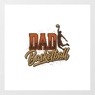 Dad Basketball Vintage Engraving Shirt Design_1 Floor Decals