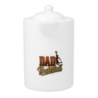 Dad Basketball Vintage Engraving Shirt Design_1 Teapot