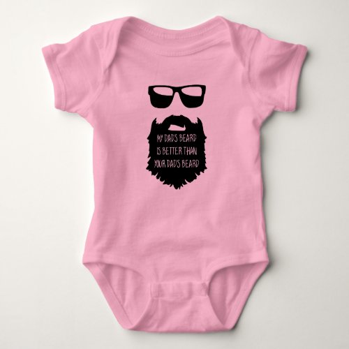 Dad beard Baby One Piece Body Suit Baby Bodysuit