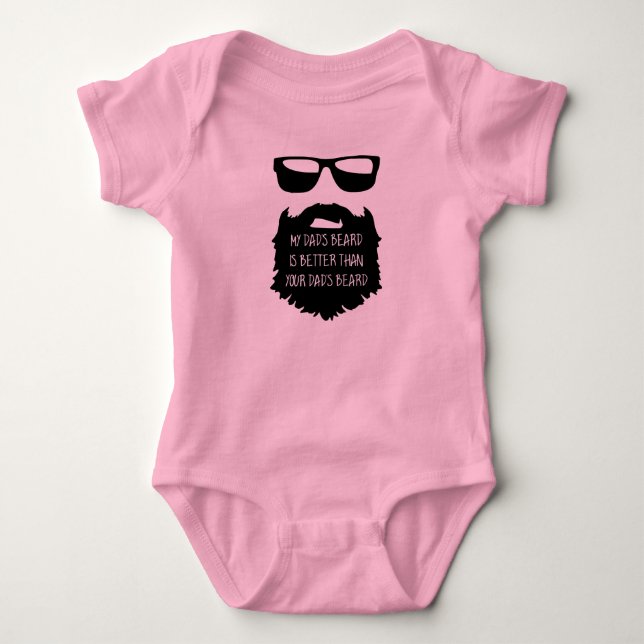 Dad beard Baby One Piece Body Suit Baby Bodysuit (Front)