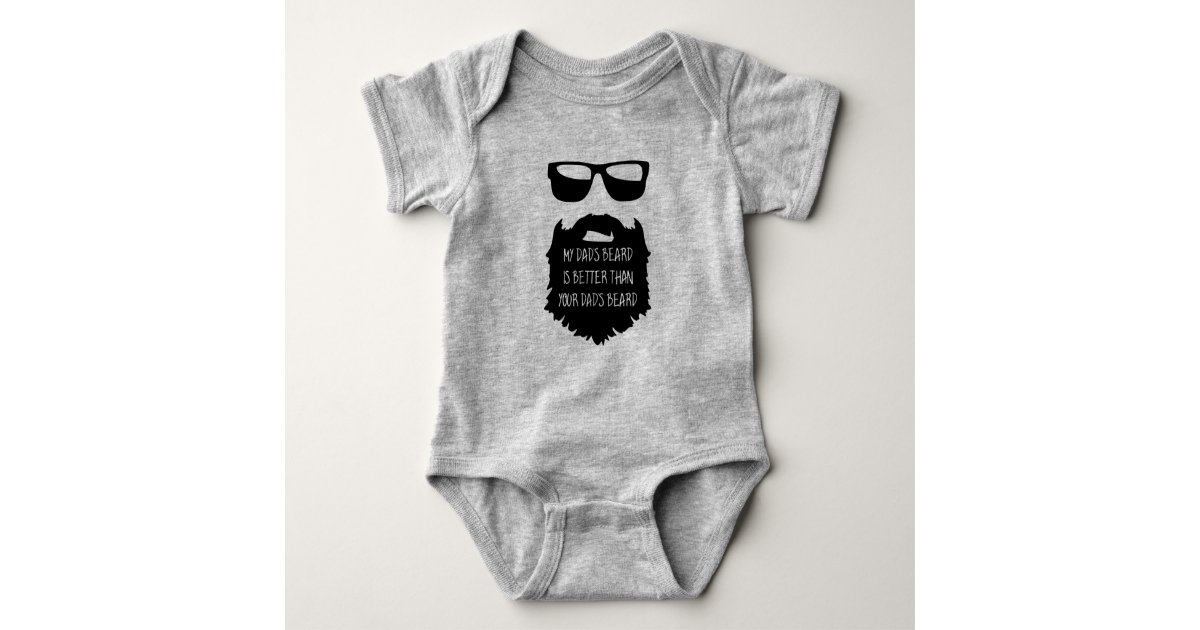 Dad Beard Baby One Piece Body Suit Baby Bodysuit Zazzle Com