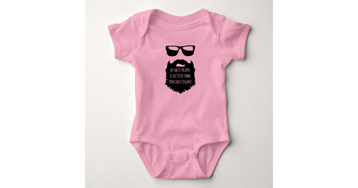 Dad beard Baby One Piece Body Suit Bodysuit | Zazzle