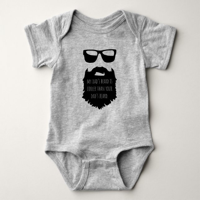 Dad beard - cool beard Baby One Piece  Baby Bodysuit (Front)