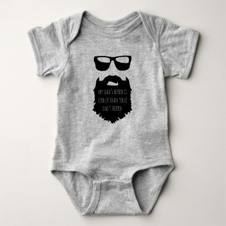 Dad beard - cool beard Baby One Piece  Bodysuit