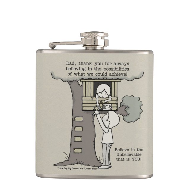 Dad Believes in Possibilities Flask (Front)