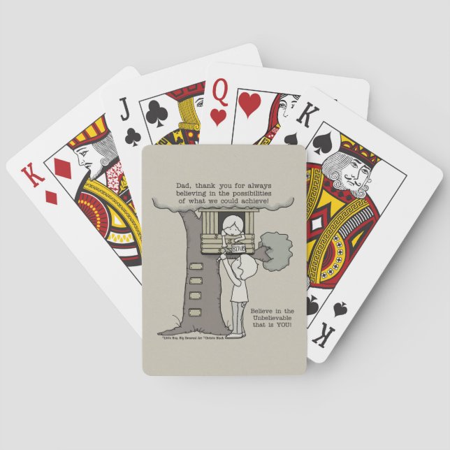Dad Believes in Possibilities Poker Cards (Back)