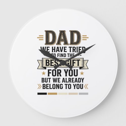 Dad Best Gift Belong to You Vintage Vector Shirt_1 Large Clock