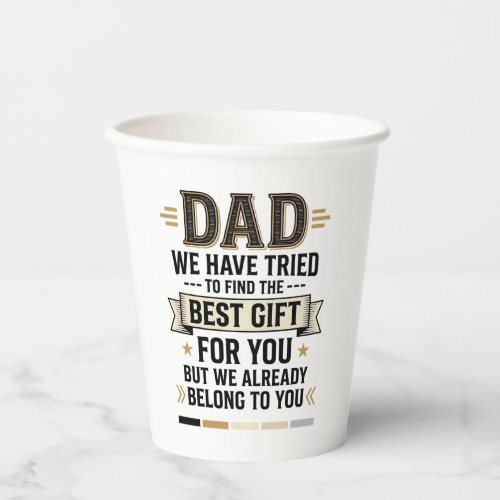 Dad Best Gift Belong to You Vintage Vector Shirt_1 Paper Cups