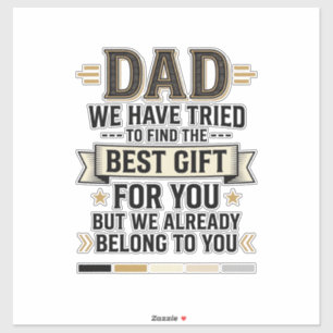 Dad Best Gift Belong to You Vintage Vector Shirt_1 Sticker