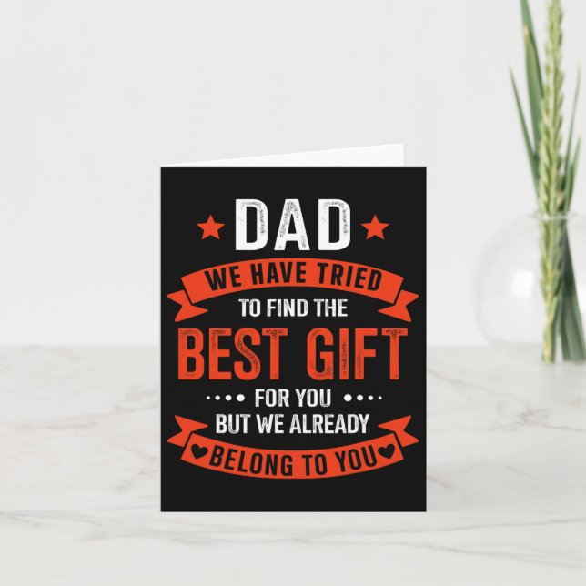 Dad Best Gift From Kids For Fathers Day Christmas  Card (Front)