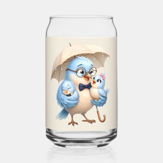 Dad Bird Drinkware Set Can Glass (Front)