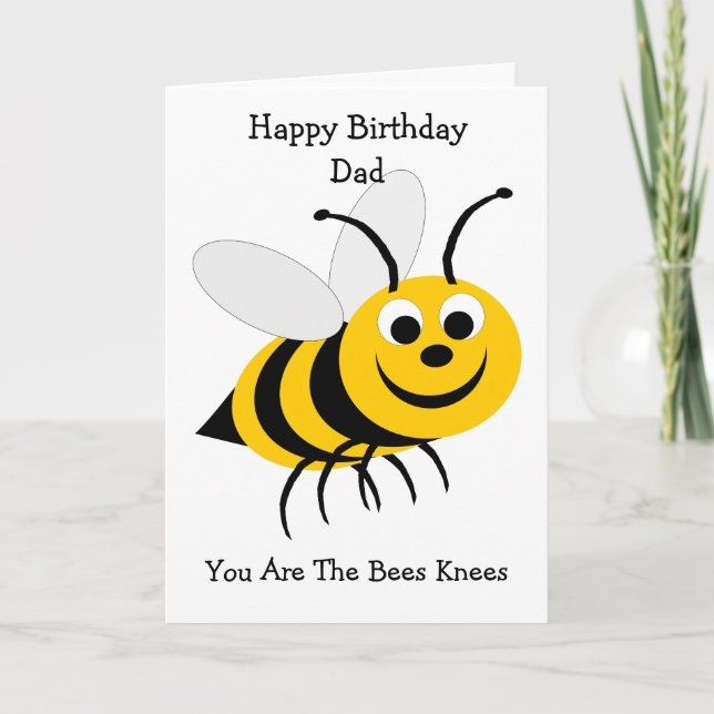 Dad Birthday Card Bee Design (Front)
