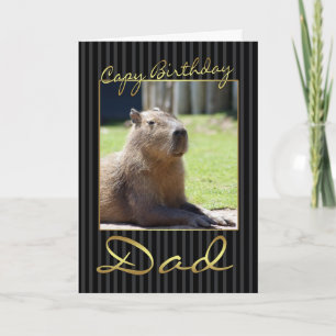 Dad Birthday Card With Capybara