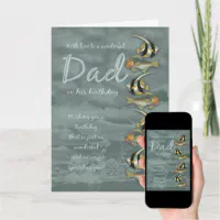 Dad and Daughter Fishing Birthday Card