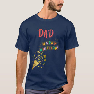 Dad Birthday Father Golden Abundance Personalized T-Shirt