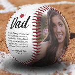 Dad Birthday - Father's Day Photo Baseball<br><div class="desc">Personalized baseball gift featuring the the word "Daddy" in a script font, a cute paragraph about how great your dad is, and your name. Plus 2 photos for you to customize with your own. This editable baseball gift makes a great present for a father/step dad on father's day or his...</div>