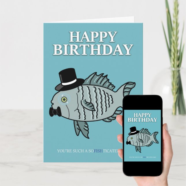 Dad Birthday Fish Pun Joke Card