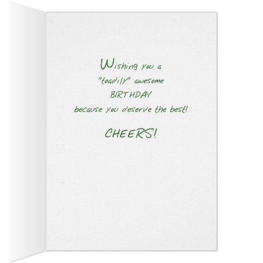 Dad Birthday Frogs Toasting with Beer (Inside (Right))