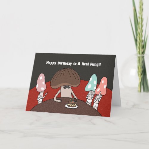 Dad Birthday Funny Dad joke Cute mushrooms Card