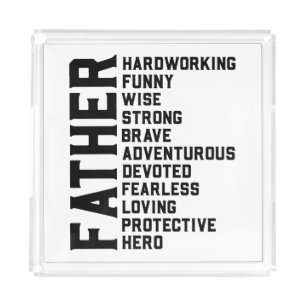 Dad birthday gift father father's day daddy gifts acrylic tray