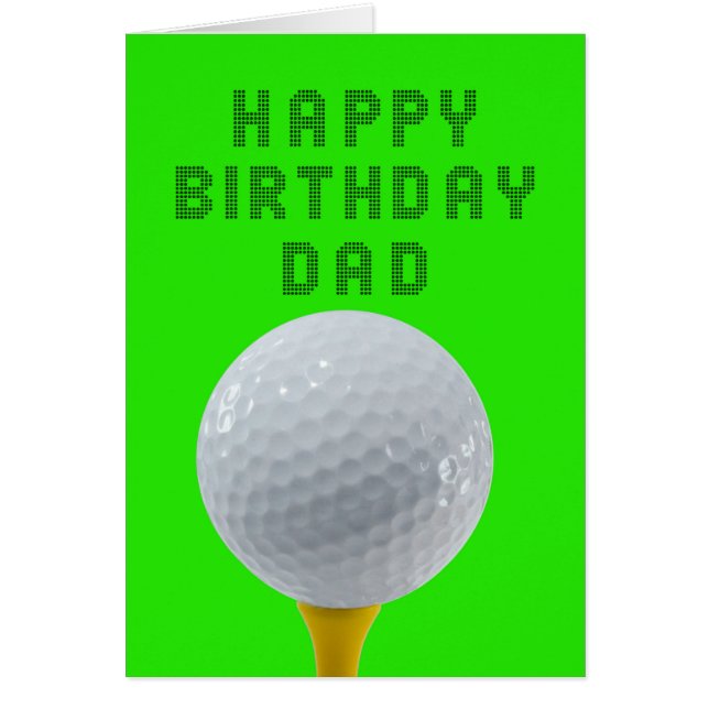 Dad Birthday Golf Cards (Front)