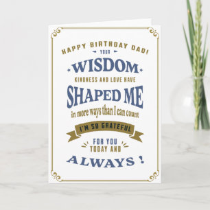 Dad Birthday Heartfelt Card