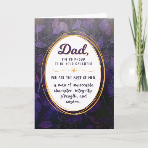 Dad Birthday Im Proud to be Your Daughter Card