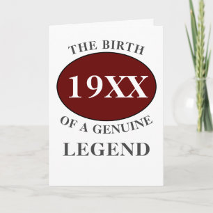 Dad Birthday Monogram Initial Name Year Legend Card