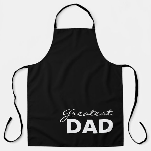 Dad Black And White Typography Chef Apron