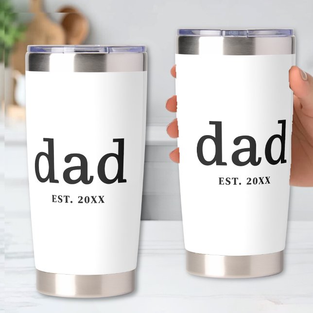 Dad Black White Personalized Father Insulated Tumbler (Dad Black White Personalized Father Insulated Tumbler )