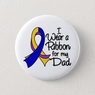 Dad - Bladder Cancer Ribbon Pinback Button